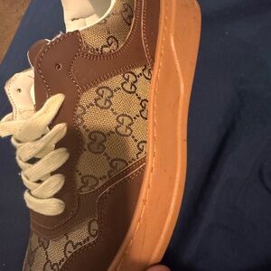 Gucci Brown and Tan Sneakers